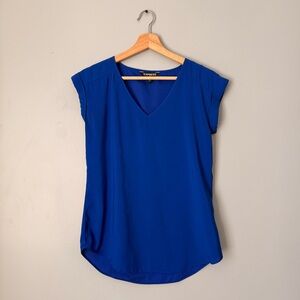 Express Women's Royal Blue Cap Sleeve Blouse dressy